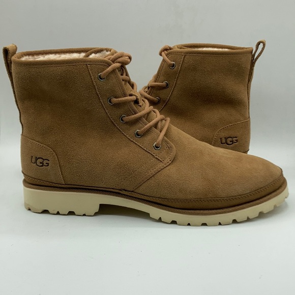 Ugg Shoes | Ugg Men's Harkland Chestnut Suede Boots | Color: Cream/Tan | Size: 12 | Snugg_Wear's Closet